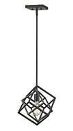 Z-Lite Euclid 1-Light Mini Pendant Light In Matte Black