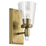 Kichler Audrea Wall Sconce 1 Light in Natural Brass