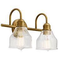 Avery 2-Light Bathroom Vanity Light in Natural Brass