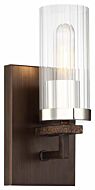 Minka Lavery Maddox Roe 11 Inch Wall Sconce in Iron Ore with Gold Dust Highlight