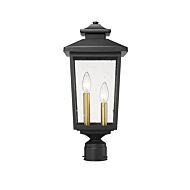 Millennium Lighting Eldrick 2-Light Outdoor Post Lantern In Powder Coat Black