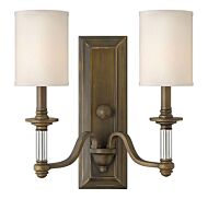 Hinkley Sussex 2-Light Wall Sconce In English Bronze