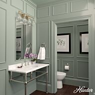 Hunter Van Nuys 4-Light Bathroom Vanity Light in Alturas Gold