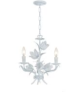 Crystorama Southport 3 Light 15 Inch Mini Chandelier in Wet White
