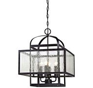 Minka Lavery Camden Square 4 Light 16 Inch Pendant Light in Aged Charcoal
