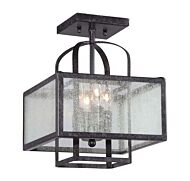 Minka Lavery Camden Square 4 Light 11 Inch Ceiling Light in Aged Charcoal