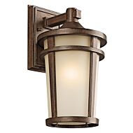 Kichler Atwood 14.25 Inch Outdoor Wall Light in Brown Stone