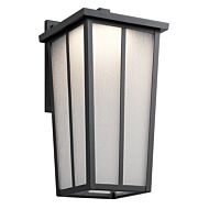 Kichler Amber Valley LED Large Outdoor Wall in Textured Black