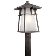 Kichler Beckett 1 Light Outdoor Post Lantern in Weathered Zinc
