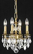 Lillie 4-Light Pendant in French Gold