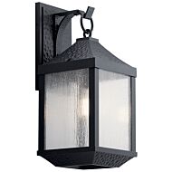 Springfield 1-Light Outdoor Wall Mount in Distressed Black