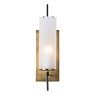Arteriors Stefan 12 Inch Frosted Sconce in Antique Brass