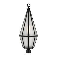 Peninsula 1-Light Outdoor Post Lantern in Matte Black