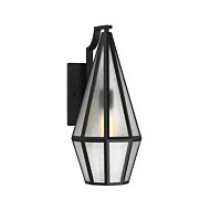 Peninsula 1-Light Outdoor Wall Lantern in Matte Black
