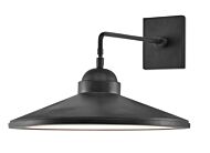 Ditchley 1-Light Wall Sconce in Black Bronze with White