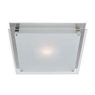 Access Vision 2 Light 16 Inch Ceiling Light in Brushed Steel