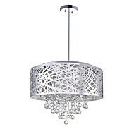 CWI Lighting Eternity 9 Light Drum Shade Chandelier with Chrome finish