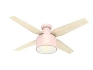 Hunter Cranbrook 52 Inch Indoor Flush Mount Ceiling Fan in Blush Pink
