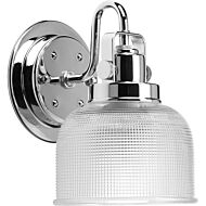 Archie 1-Light Bathroom Vanity Light Bracket in Polished Chrome