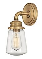 Hinkley Fritz 1-Light Bathroom Vanity Light In Heritage Brass