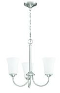 Craftmade Gwyneth 3 Light Traditional Chandelier in Brushed Polished Nickel