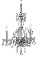 Crystorama Traditional Crystal 3 Light 18 Inch Mini Chandelier in Chrome with Clear Swarovski Strass Crystals