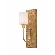 Kalco Cestino 14 Inch Wall Sconce in Gold Leaf