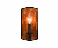 Lansdale 1-Light Wall Sconce in Black Iron