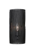 Morre 1-Light Wall Sconce in Black Iron