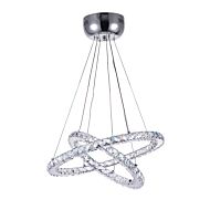 CWI Lighting Ring LED Chandelier with Chrome finish