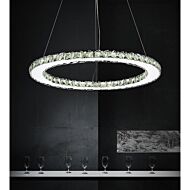 CWI Lighting Ring LED Chandelier with Chrome finish