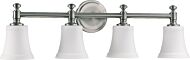 Rossington 4-Light Bathroom Vanity Light in Satin Nickel