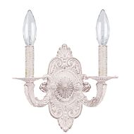 Crystorama Paris Market 2 Light 10 Inch Wall Sconce in Antique White