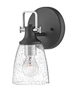 Hinkley Easton 1-Light Bathroom Vanity Light In Black With Chrome Accents