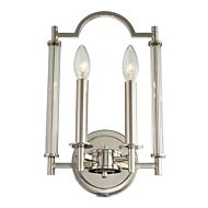 Kalco Provence 2 Light Wall Sconce in Polished Nickel