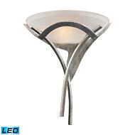 Aurora 1-Light LED Wall Sconce in Tarnished Silver