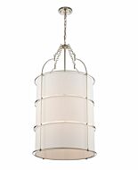 Kalco Carson 8 Light Contemporary Chandelier in Polished Nickel