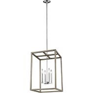 Sea Gull Moffet Street 4 Light Foyer Light in Washed Pine