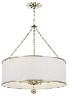 Crystorama Broche 8 Light 34 Inch Traditional Chandelier in Antique Silver
