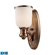 Brooksdale 1-Light LED Wall Sconce in Antique Copper
