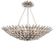 Crystorama Broche 6 Light 25 Inch Ceiling Light in Antique Silver