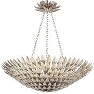 Crystorama Broche 8 Light 12 Inch Traditional Chandelier in Antique Silver