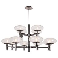 Access Grand 12 Light Contemporary Chandelier in Brushed Steel