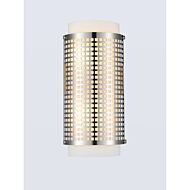 CWI Lighting Checkered 2 Light Wall Sconce with Satin Nickel finish