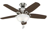 Hunter Builder 2 Light 42 Inch Indoor Ceiling Fan in Brushed Nickel