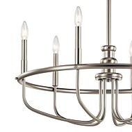 Kichler Capitol Hill 6 Light Traditional Chandelier in Brushed Nickel