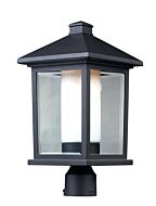 Z-Lite Mesa 1-Light Outdoor Post Mount Fixture Light In Black