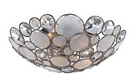Crystorama Palla 3 Light 16 Inch Ceiling Light in Antique Silver with Hand Cut Crystal Crystals