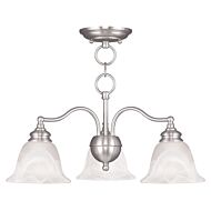 Essex 3-Light Chandelier with Ceiling Mount in Brushed Nickel