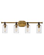 Hinkley Halstead 4-Light Bathroom Vanity Light In Heritage Brass